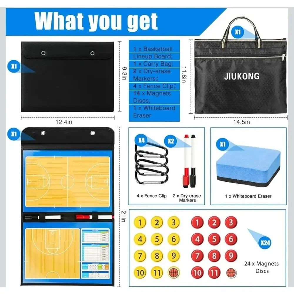 Magnetic Basketball Coaching Board Portable Dry Erase w/Bag+ NIP gift